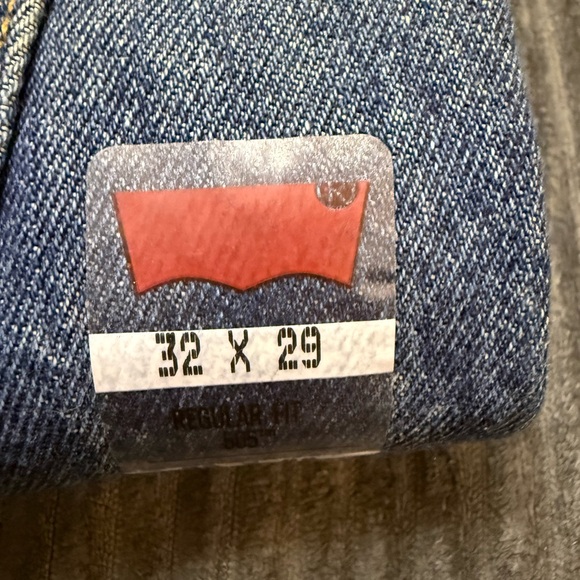 Levi's 505 Straight Leg Jeans - Classic Blue - Picture 5 of 5